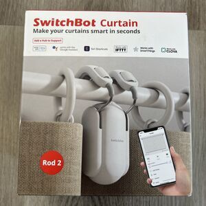 SwitchBot Curtain Rod 2 Smart Electric Motor Wireless App Auto Control Open Box